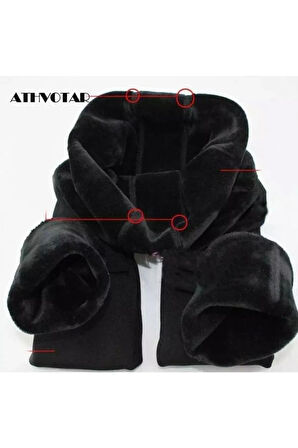 Kadın Içi Polar - Peluş Yüksek Bel Fit Termal Tayt