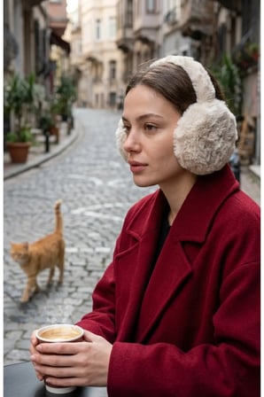 Soft Peluş Kulaklık - Kışlık Sıcak Tutan Kulak Koruyucu Yumuşak Dokulu Faux Fur Kadın Kulaklık