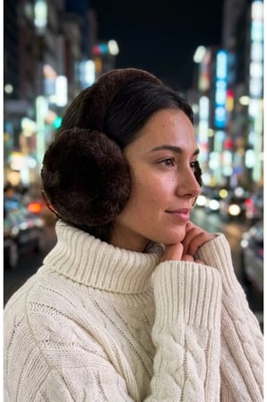 Soft Peluş Kulaklık - Kışlık Sıcak Tutan Kulak Koruyucu Yumuşak Dokulu Faux Fur Kadın Kulaklığı