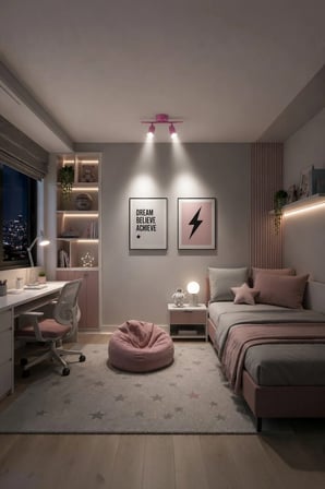Spoty 2'Li Pembe Renkli BEYAZ IŞIK Modern Tasarım Salon - Mutfak - Banyo Spot Sıralı Avize