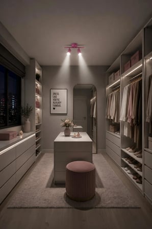 Spoty 2'Li Pembe Renkli BEYAZ IŞIK Modern Tasarım Salon - Mutfak - Banyo Spot Sıralı Avize