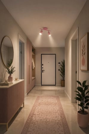 Spoty 2'Li Pembe GÜN IŞIĞI Modern Tasarım Salon - Mutfak - Banyo Spot Sıralı Avize