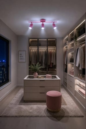 Spoty 3'Lü Pembe Renkli BEYAZ IŞIK Modern Tasarım Salon - Mutfak - Banyo Spot Sıralı Avize