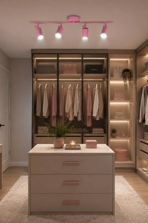 Spoty 4'Lü Pembe Renkli GÜN IŞIĞI Modern Tasarım Salon - Mutfak - Banyo Spot Sıralı Avize