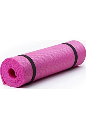 Pembe Yoga Minderi Ve Spor Matı 8 mm Taşıma Askılı 