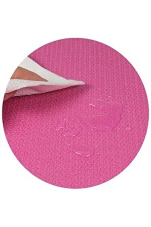 Pembe Yoga Minderi Ve Spor Matı 8 mm Taşıma Askılı 