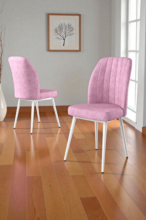 Bara Beyaz 80X132 Açılabilir Sunta Masa Yemek Odası Takımı, Mutfak Takımı 4 Adet Sandalye