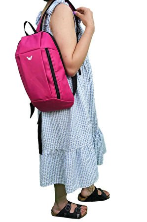 Unisex Pembe Kamp Bisiklet Yürüyüş Mini Sırt Çantası