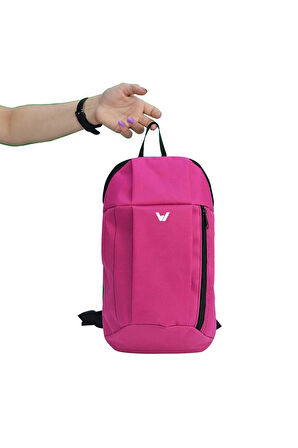 Unisex Pembe Kamp Bisiklet Yürüyüş Mini Sırt Çantası
