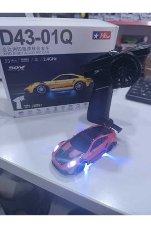 1:43 Ölçek Metal Şarjlı Mini Drift Rc 15 Km Hız 4 Çeker GT3 RS Tasarım Profesyonel Uzaktan Kumandalı Drift ve Yarış Arabası