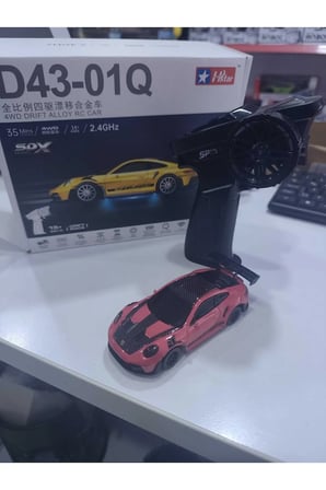 1:43 Ölçek Metal Şarjlı Mini Drift Rc 15 Km Hız 4 Çeker GT3 RS Tasarım Profesyonel Uzaktan Kumandalı Drift ve Yarış Arabası