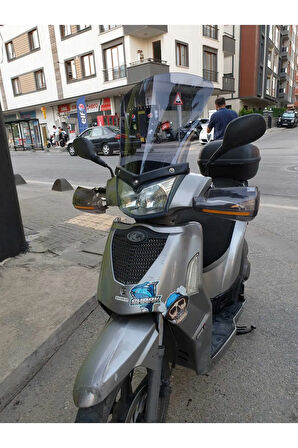 Kymco People S 200 Siperlik Ön Cam 2011 Model 48cm Açıkfüme Renkli 4mm UZUN CAM