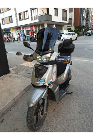 Kymco People S 200 Siperlik Ön Cam 2011 Model 48cm Siyah Renkli 4mm UZUN CAM