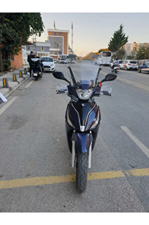 Kymco People S 200 Siperlik Ön Cam 2021 2024 Model 38cm Şeffaf Renkli 4mm KISA SPOR CAM