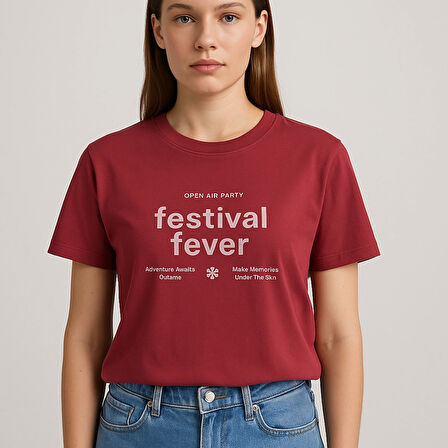 KADIN Baskılı 1. Kalite Tişört