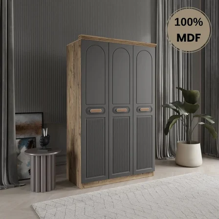 Pera 3 kapak MDF gardırop