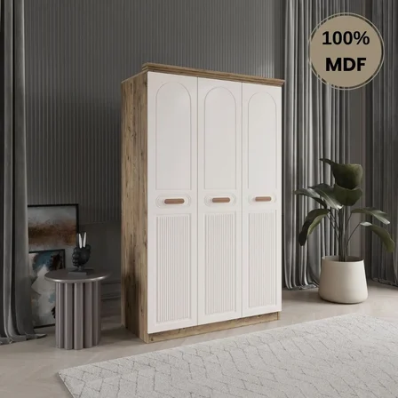 Pera 3 kapak MDF gardırop