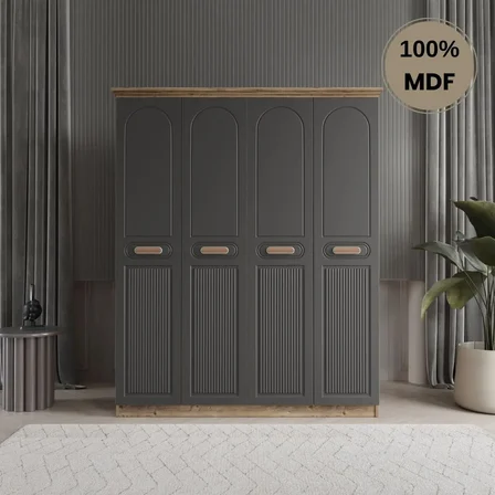 Pera 4 kapak MDF gardırop