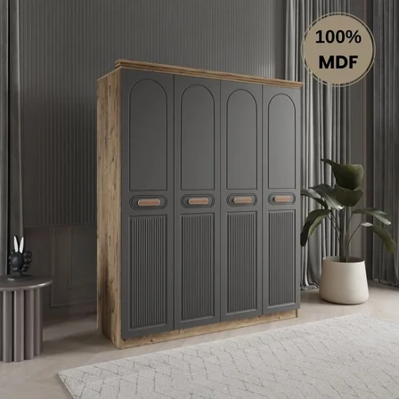 Pera 4 kapak MDF gardırop