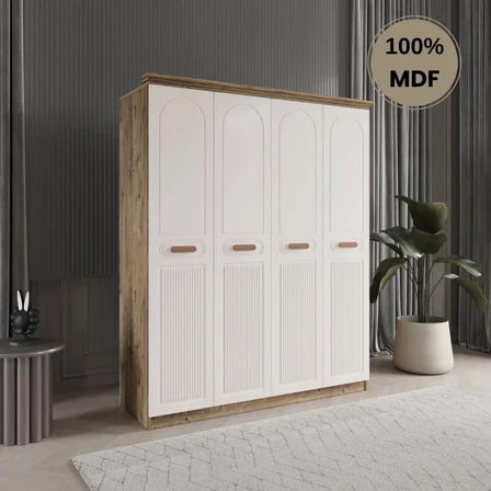 Pera 4 kapak MDF gardırop