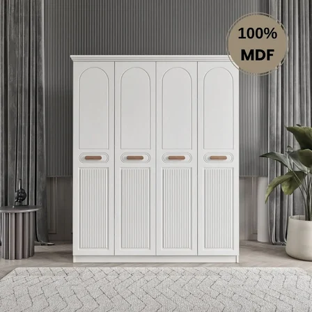 Pera 4 kapak MDF gardırop