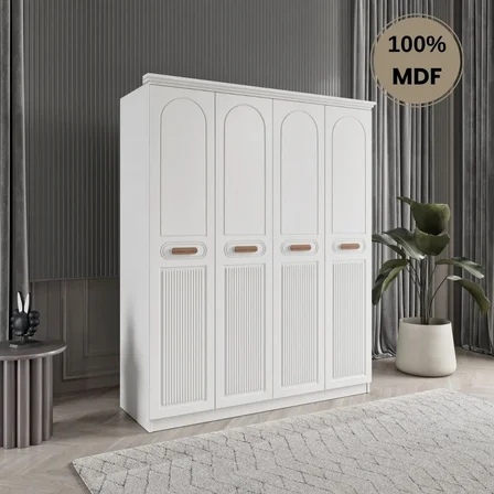 Pera 4 kapak MDF gardırop