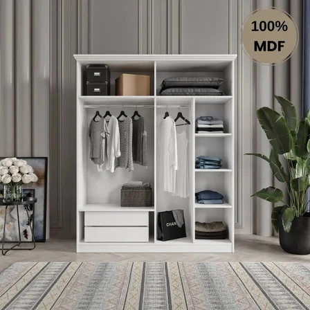Pera 4 kapak MDF gardırop