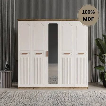 Pera 5 kapak MDF gardırop