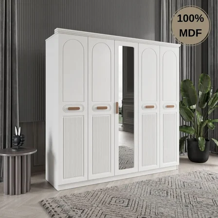 Pera 5 kapak MDF gardırop