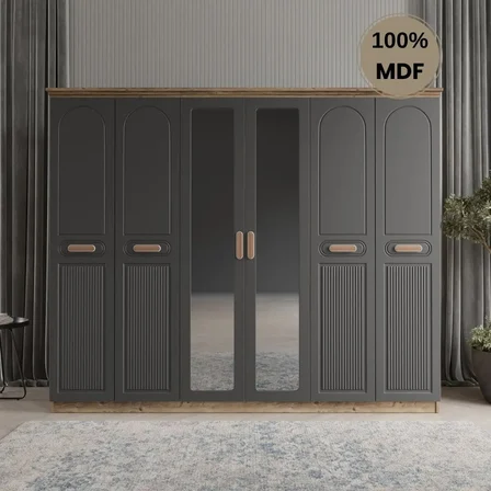 Pera 6 kapak MDF gardırop