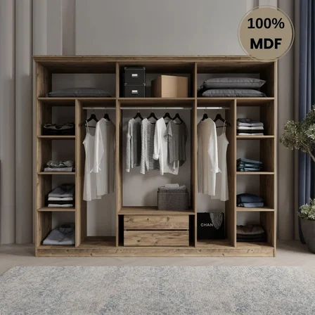 Pera 6 kapak MDF gardırop