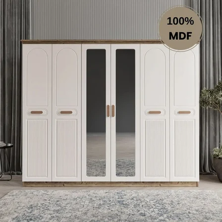 Pera 6 kapak MDF gardırop