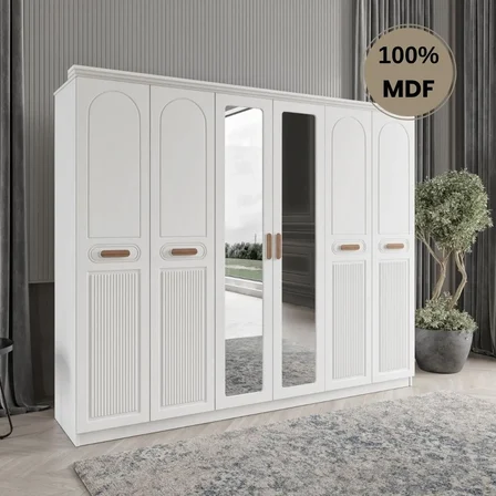 Pera 6 kapak MDF gardırop