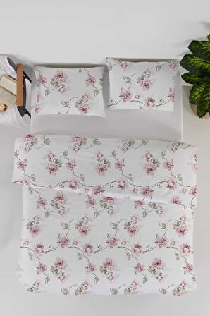 Percale Daphne Red %100 Pamuk 82 Tel 208TC Çift Kişilik Nevresim Seti
