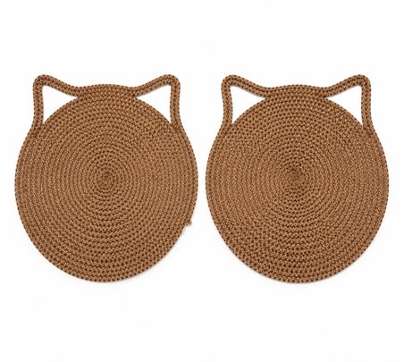 Kedi tırmalama halısı 2 li çap 34 cm