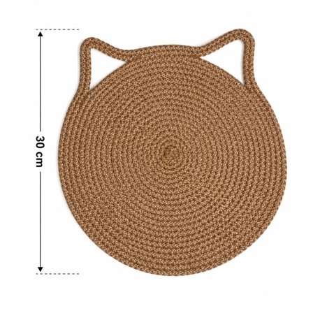 Kedi tırmalama halısı 2 li çap 34 cm