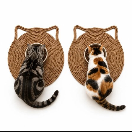 Kedi tırmalama halısı 2 li çap 34 cm