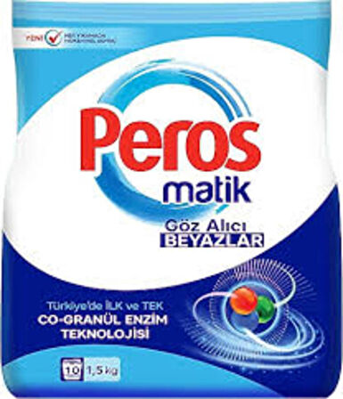 Peros Matik Toz Deterjan Göz Alıcı Beyazlar 1.5 Kg - 10 Yıkama