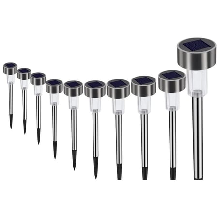 Metal Gövdeli Solar Bahçe Lambası 10 lu Paket