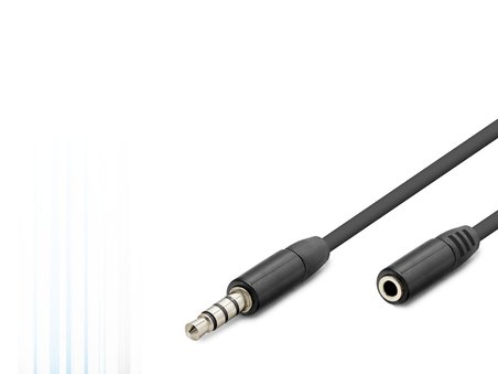 3.5 Mm Trrs Aux Uzatma Kablosu 3 M - Siyah HDX1011