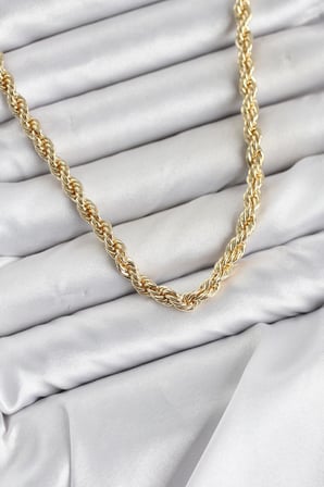 CM Burgu Model Gold Renk Pirinç 60 cm Kadın Kolye TJ-BKO11127