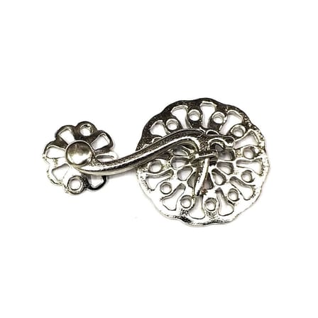 Nikel 50 Adet Zamak Çengel Kilit 56x33 mm - Yuvarlak, Karşılıklı Mobilya, Dolap, Sandık, Kutu, Kapak Çengel Kilidi