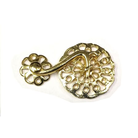 Sarı 50 Adet Zamak Çengel Kilit 56x33 mm - Yuvarlak, Karşılıklı Mobilya, Dolap, Sandık, Kutu, Kapak Çengel Kilidi