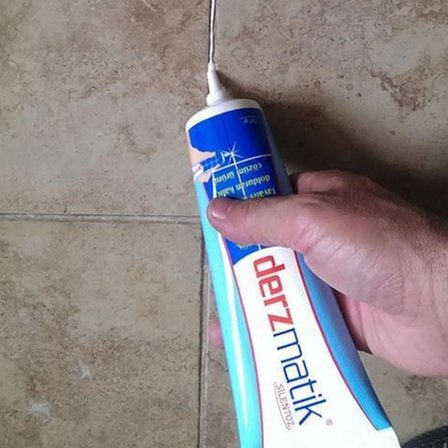 Krem Derz Dolgusu - Lavabo Küvet Fayans Seramik Derzi Kalemi 360gr Suya Dayanıklı Spatula Hediyeli