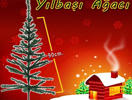 Yılbaşı Çam Ağacı Gür Dallar 90 Cm