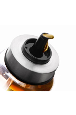 Borosilikat Akıllı Cam Yağdanlık - Dekoratif Sızdırmaz Sirkelik Sosluk 500 Ml