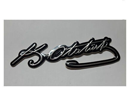 K. Atatürk İmza Plastik Yapışkanlı 13 X 5 Cm