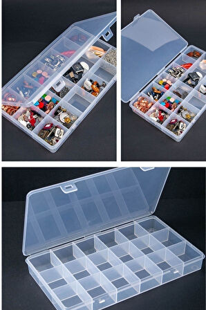 Mücevher - Bijuteri - Boncuk Kutusu 18 Bölmeli