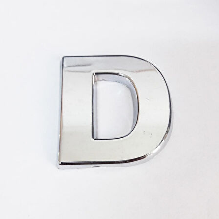 D Harfi Villa Tipi Krom Yapışkanlı 9 Cm Harf