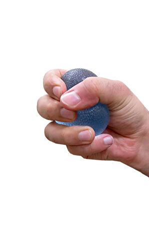 Yumurta Top - Silikon El Egzersiz Topu Mavi- Sert